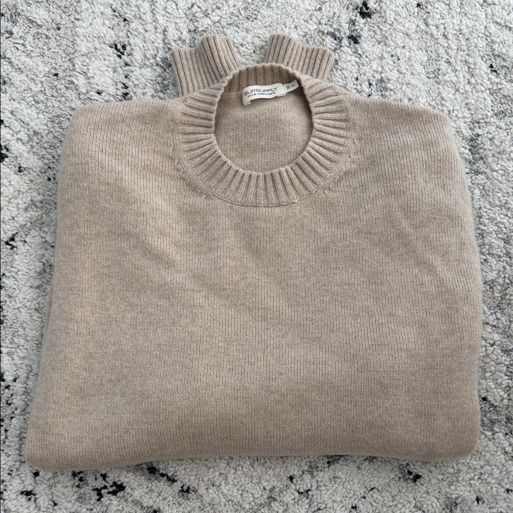 Suitsupply Beige Cashmere Sweater